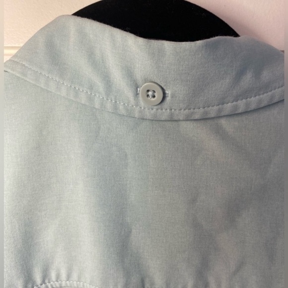 MEC Mens Blue Gorpcore Long Sleeve Casual Button Up Shirt Medium Hiking Fishing - Picture 7 of 10